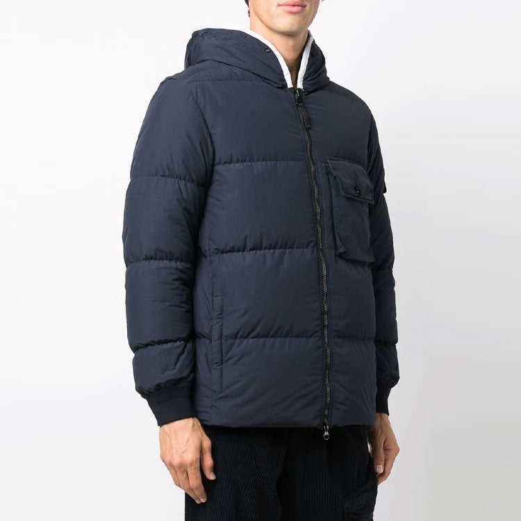 STONE ISLAND Padded Zip-Up Down Coat 'Navy' 751543432-V0020