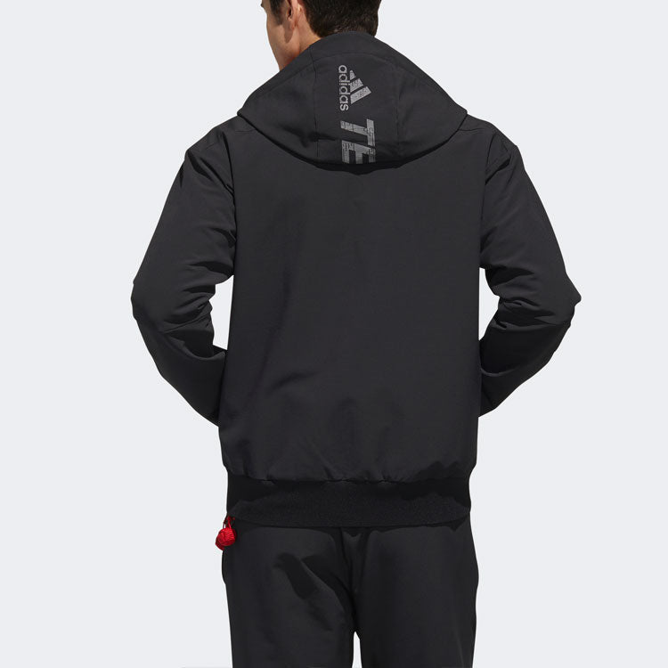 adidas Cny Softshell Outdoor waterproof Sports Hooded Jacket Black FN0802