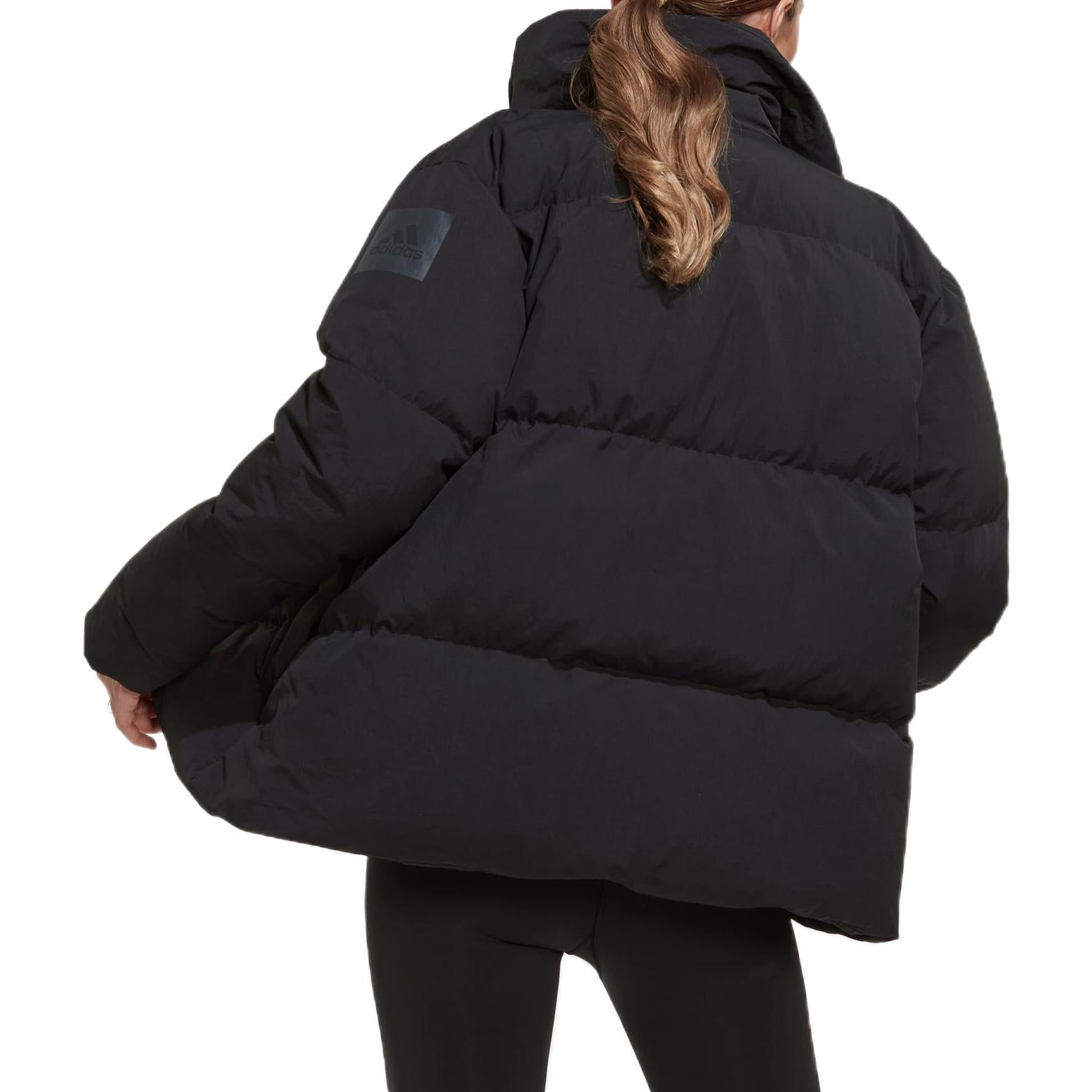 (WMNS) adidas Big Baffle Down Jacket Asia Sizing 'Black' HN9934
