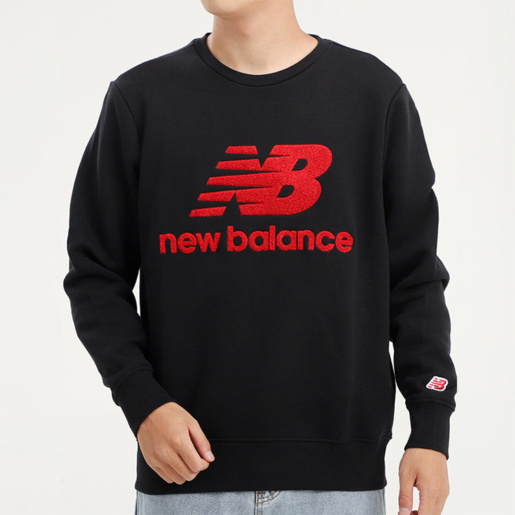 New Balance Men's New Balance Athleisure Casual Sports Knit Pullover Fleece Lined Black AMT93546-BK