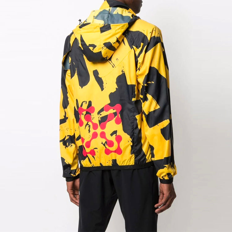 Off-White Graffiti Printing Detachable Sleeve Jacket Version Yellow OMVL009V21FAB0011018