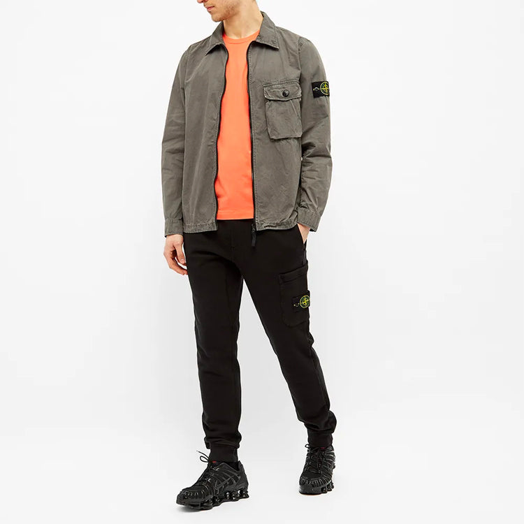 STONE ISLAND Garment Dyed Patch Logo Tee Logo Tee 721524113-V0037