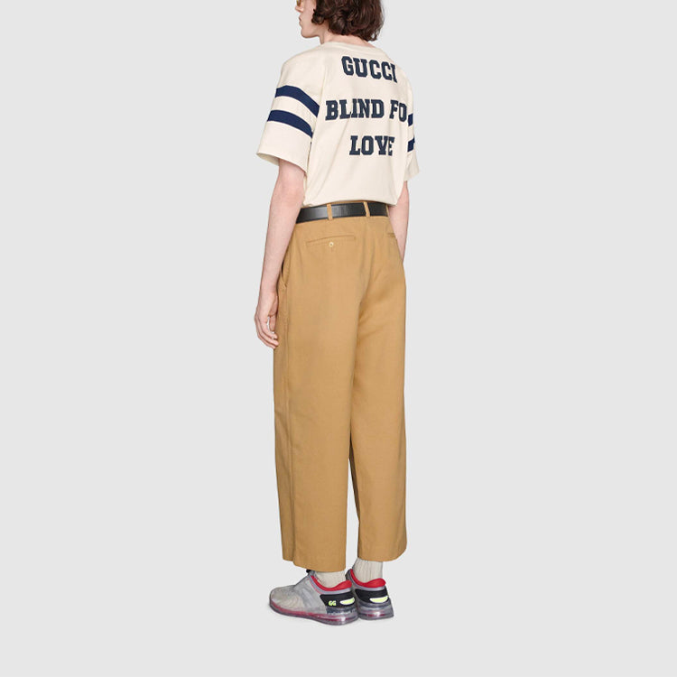 Men's Gucci SS21 Alphabet Pattern Loose Short Sleeve White T-Shirt 655459-XJDOY-9095