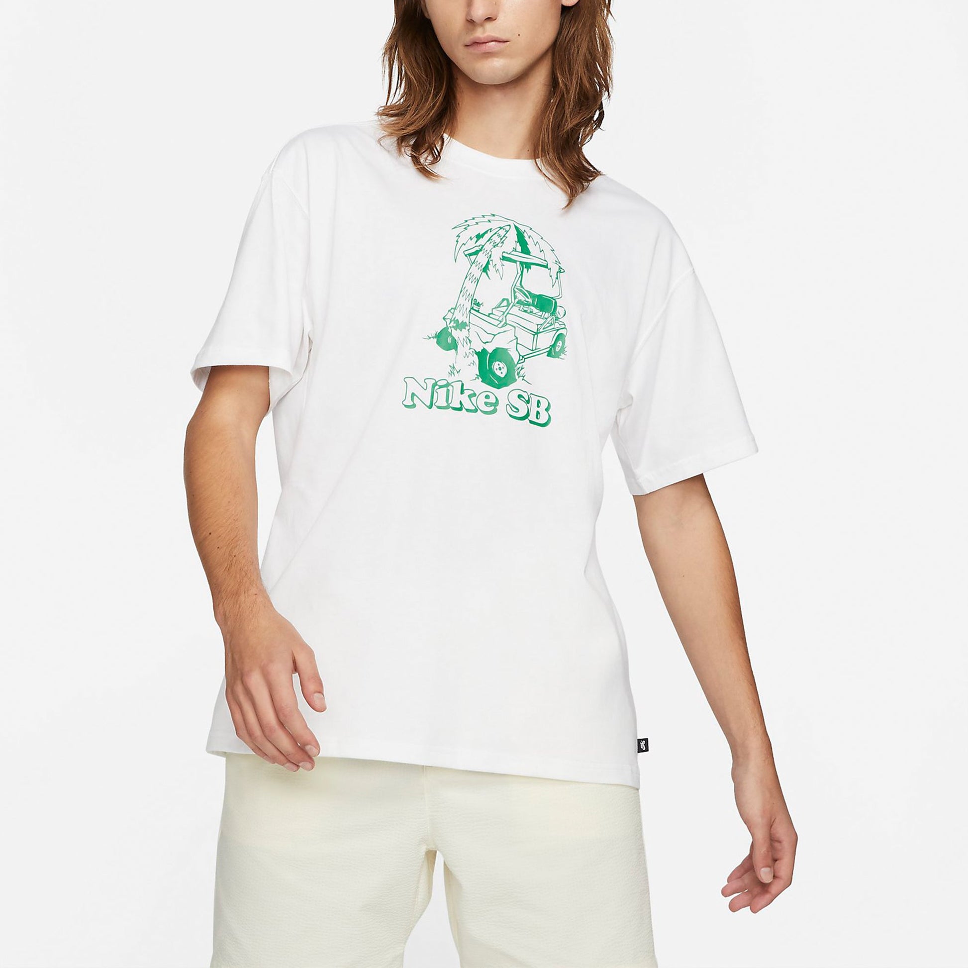 Nike SB Skateboard Sports Printing Loose Knit Short Sleeve White DD1309-100