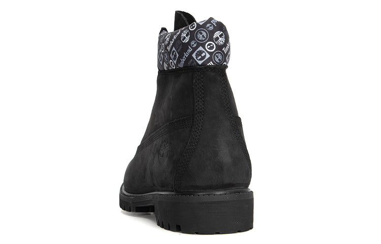Timberland Premium 6 Inch Waterproof Boots 'Black and Logo Print' A2D55001