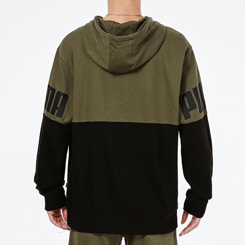 PUMA Power Colorbloc Jumper Hoodie 'Green' 847723-44