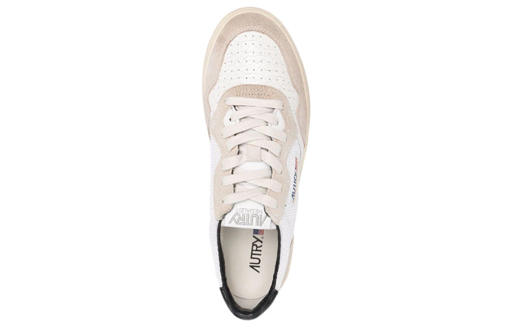 (WMNS) AUTRY Medalist Low Fabric and Suede 'White Black and Beige' AULW-DW02