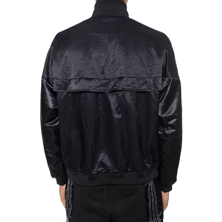 adidas x alexander wang Crossover logo Printing Colorblock Half Zipper Casual Sports Jacket Black DT9502