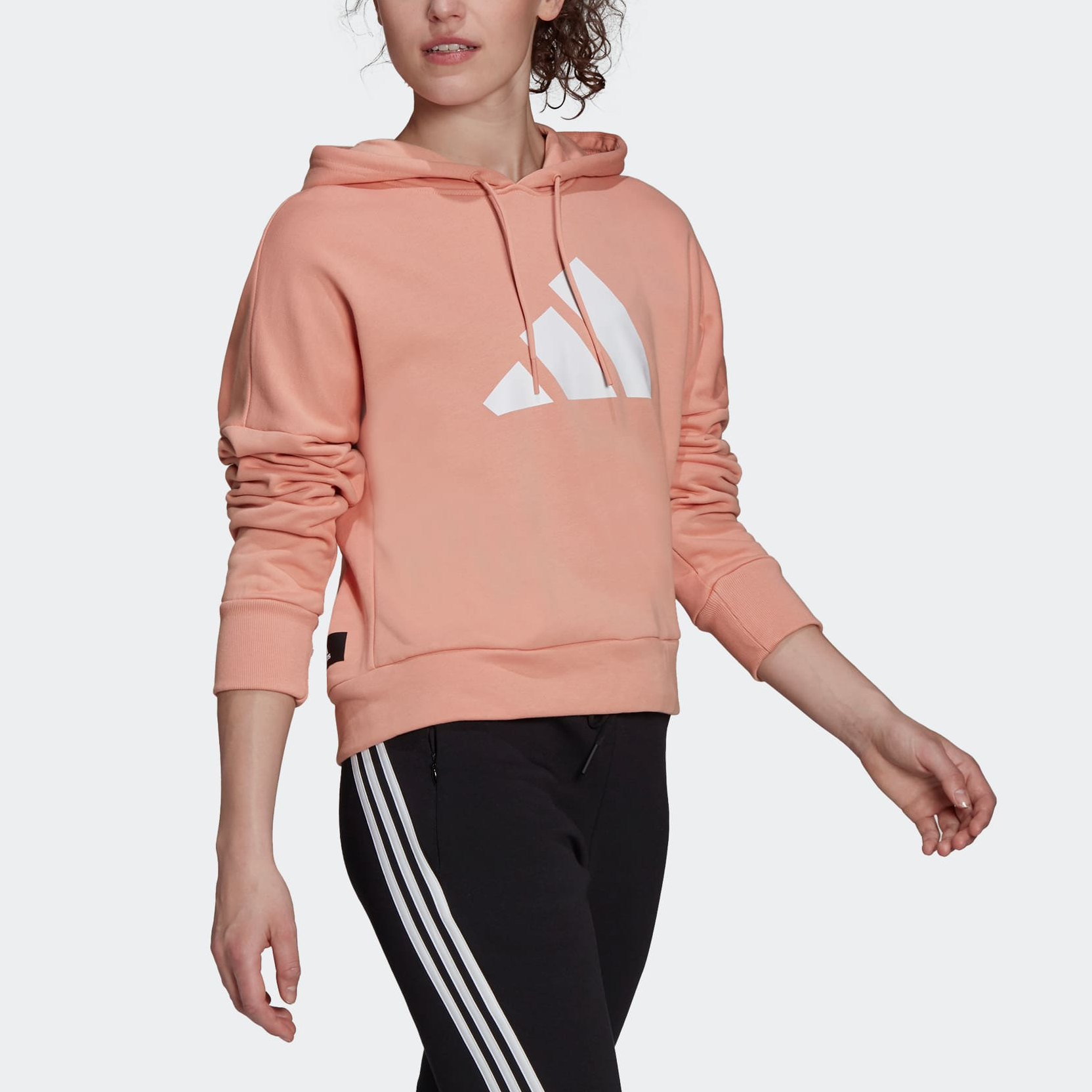 (WMNS) adidas Future Icons Logo Hoodie 'Pink' H24082