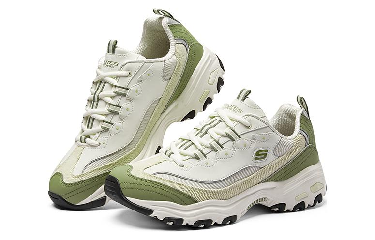 Skechers D'Lites Varsity Spirit Sneaker 'White Beige Green' 894282-WMLT