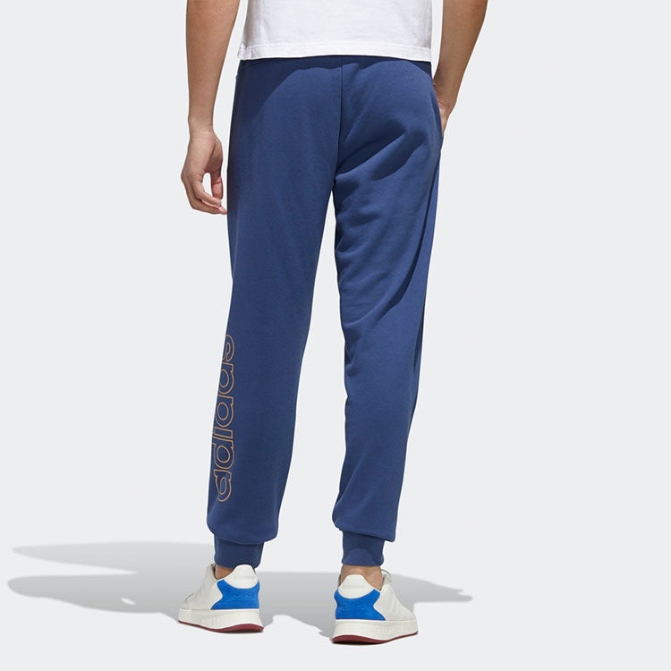 adidas M Ess Br Pnt logo Casual Cozy Bundle Feet Sports Pants Blue FM3445