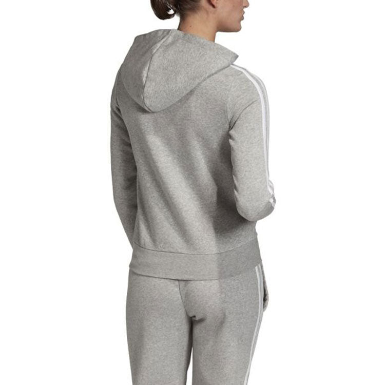(WMNS) adidas 3-Stripes Fleece Hoodie Asia Sizing 'Grey' EI0683