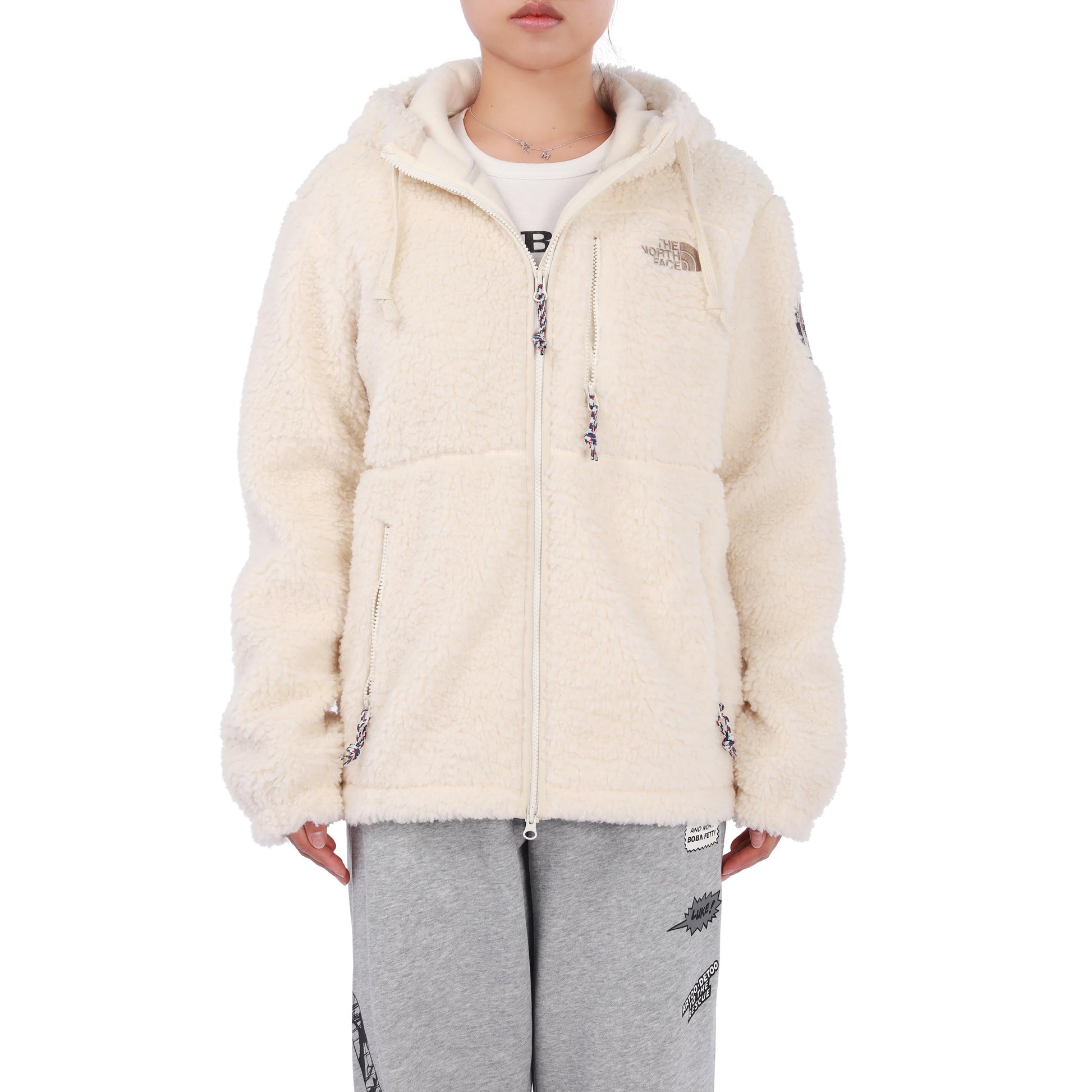 THE NORTH FACE Fleece Hoodie Jacket 'White' NJ4FM57A