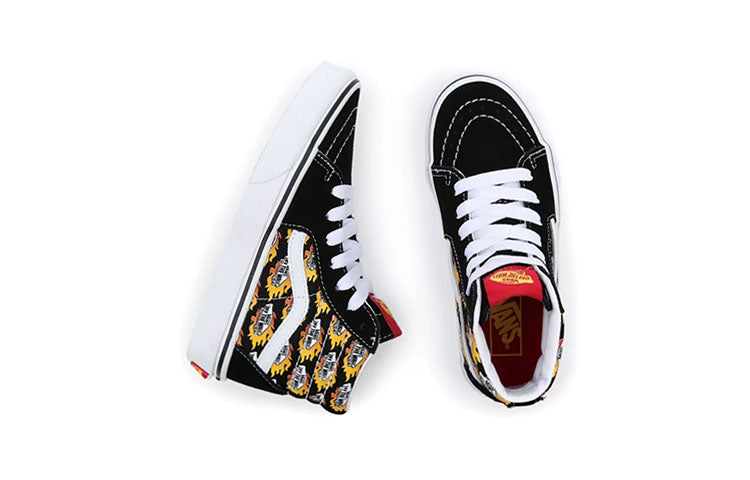 (PS) Vans Flame Logo Repeat SK8-Hi 'Black Yellow' VN000D5FAC4