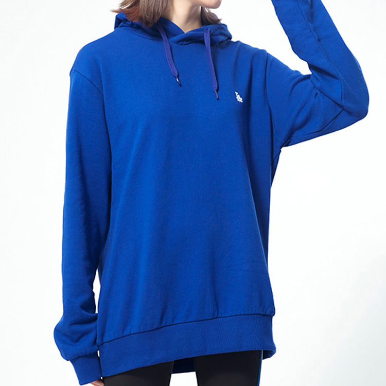 MLB Los Angeles Dodgers Embroidered Small Label Logo hooded Long Sleeves Unisex Blue 31HD01941-07U