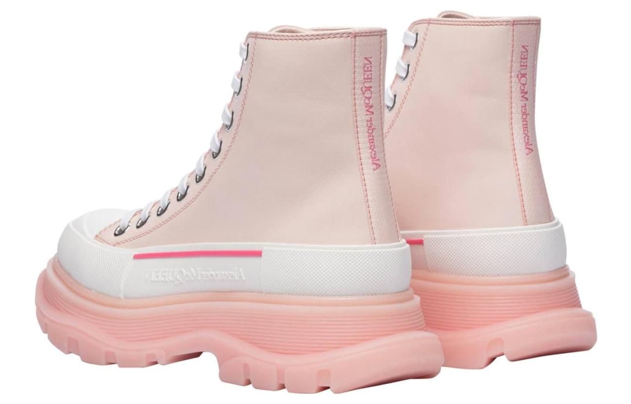 (WMNS) Alexander McQueen Tread Slick Boots 'Pink White' 702041WHZ6D6898