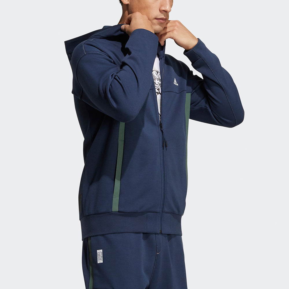 adidas Wj Htt Series Athleisure Casual Sports Hooded Jacket Navy Blue GP0910