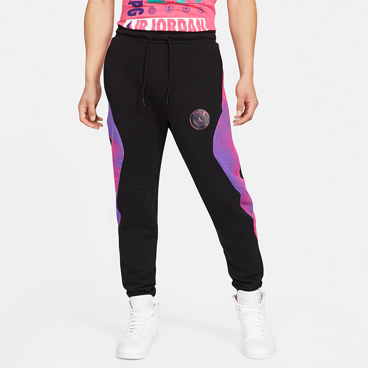 Air Jordan Paris Saint-Germain Colorblock Fleece Bundle Feet Sports Pants Black CZ0806-010