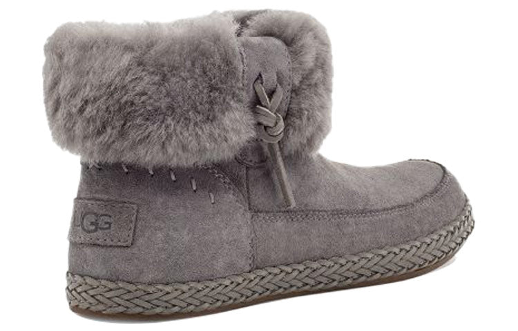 (WMNS) UGG Elowen Fleece Lined Snow Boots Gray 1113593-CHRC