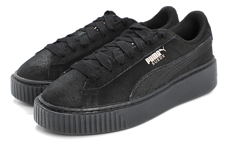 (WMNS) PUMA Suede Platform 'Triple Black' 366694-02