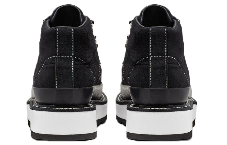 (WMNS) Converse Fleece Lined Boot One Star Thick Sole Black White 566163C