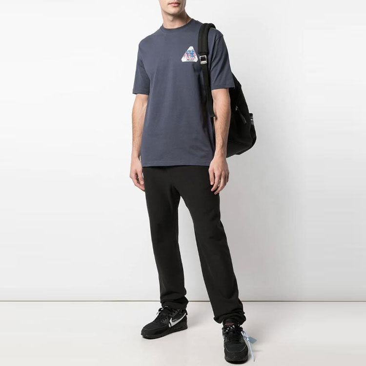 Men's PALACE Ripped Chest logo Printing Short Sleeve Navy Blue P17TS079T