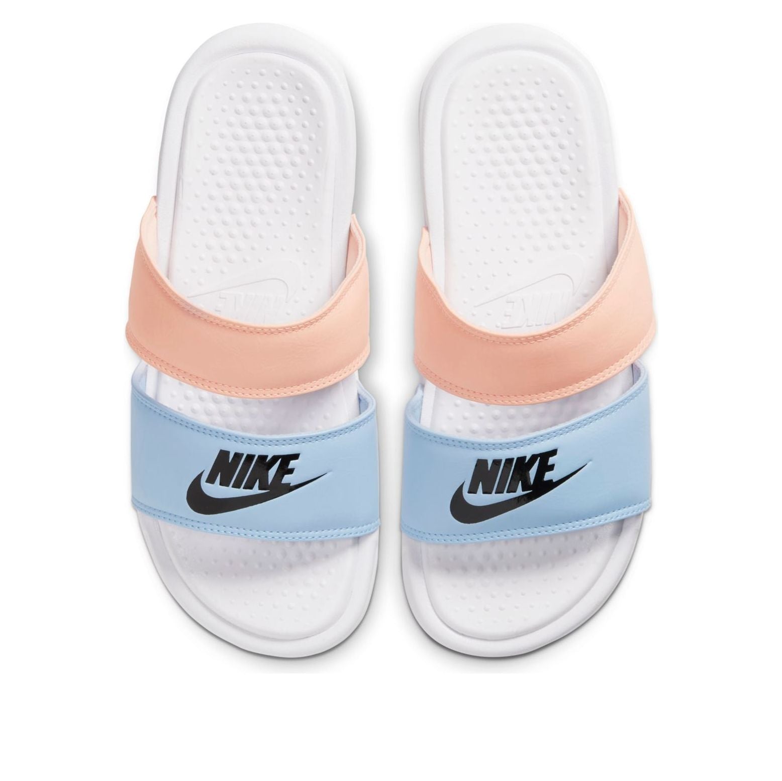 (WMNS) Nike Benassi Duo Ultra Slide White/Blue/Pink 819717-109