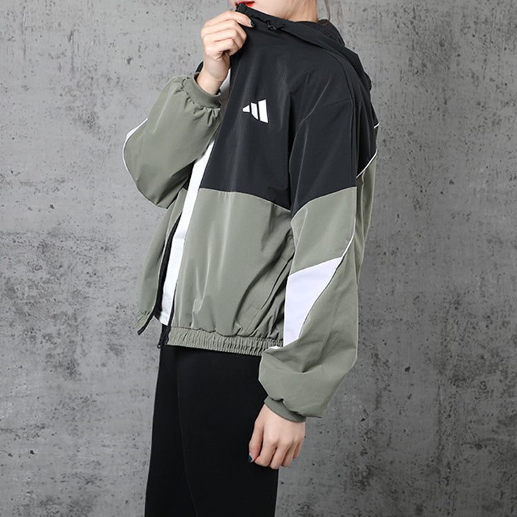 (WMNS) adidas Wb Color Jacket Black-Green FM9323