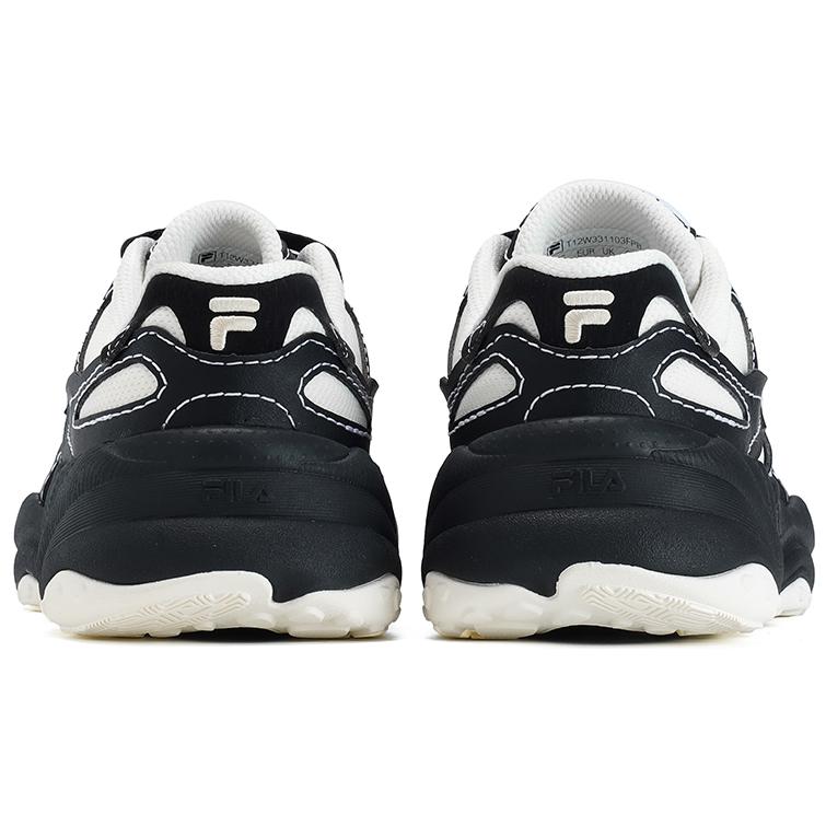 (WMNS) FILA FUSION FLASH Sneakers 'Black White' T12W331103FPB