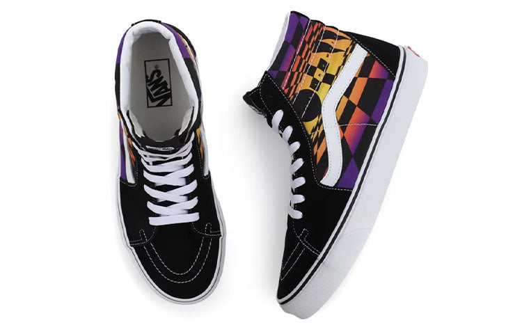 Vans Graphic Check SK8-HI 'Black Purple' VN0A7Q5NB5N