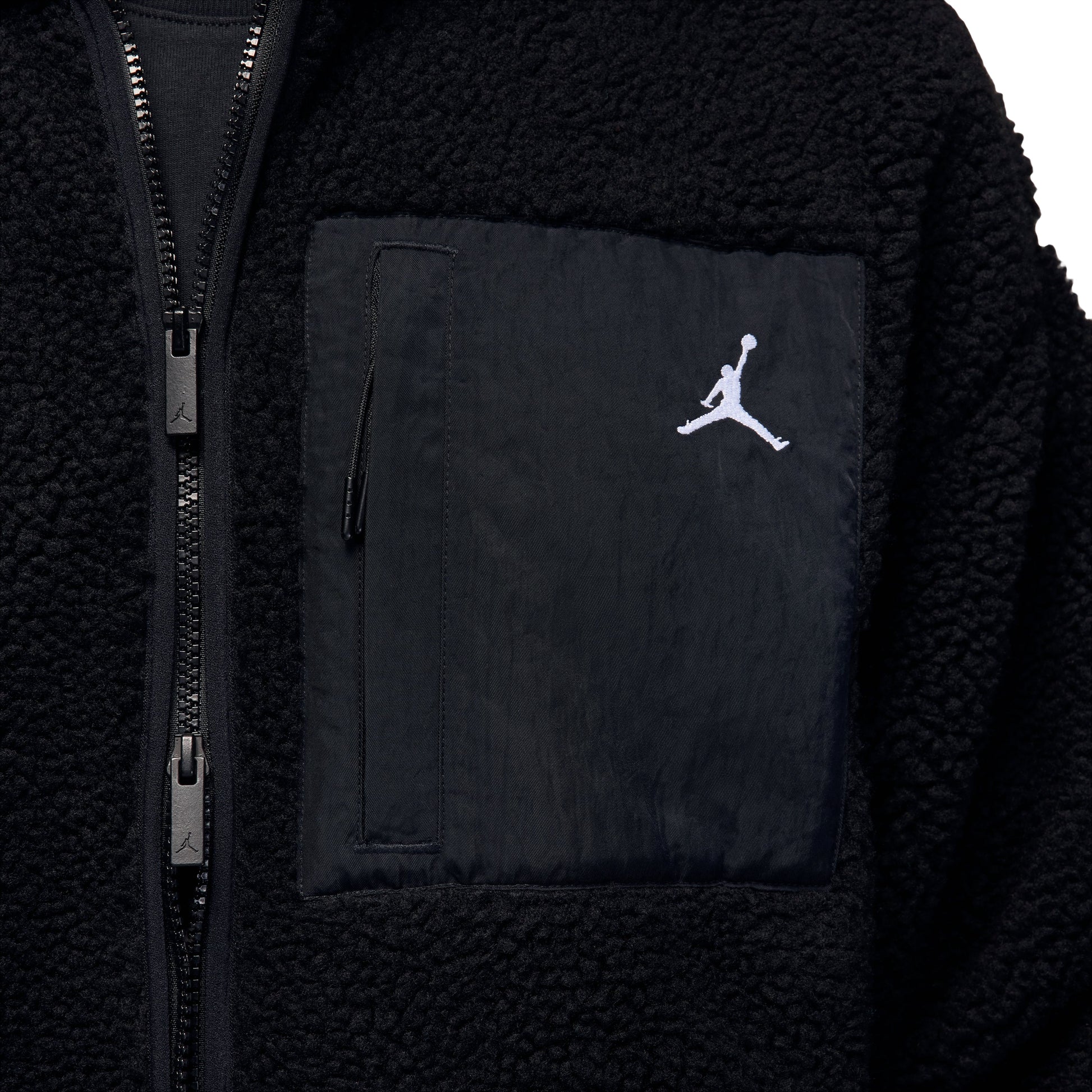 Air Jordan Flight Mountainside Faux Fur Jacket 'Black White' HV0778-010