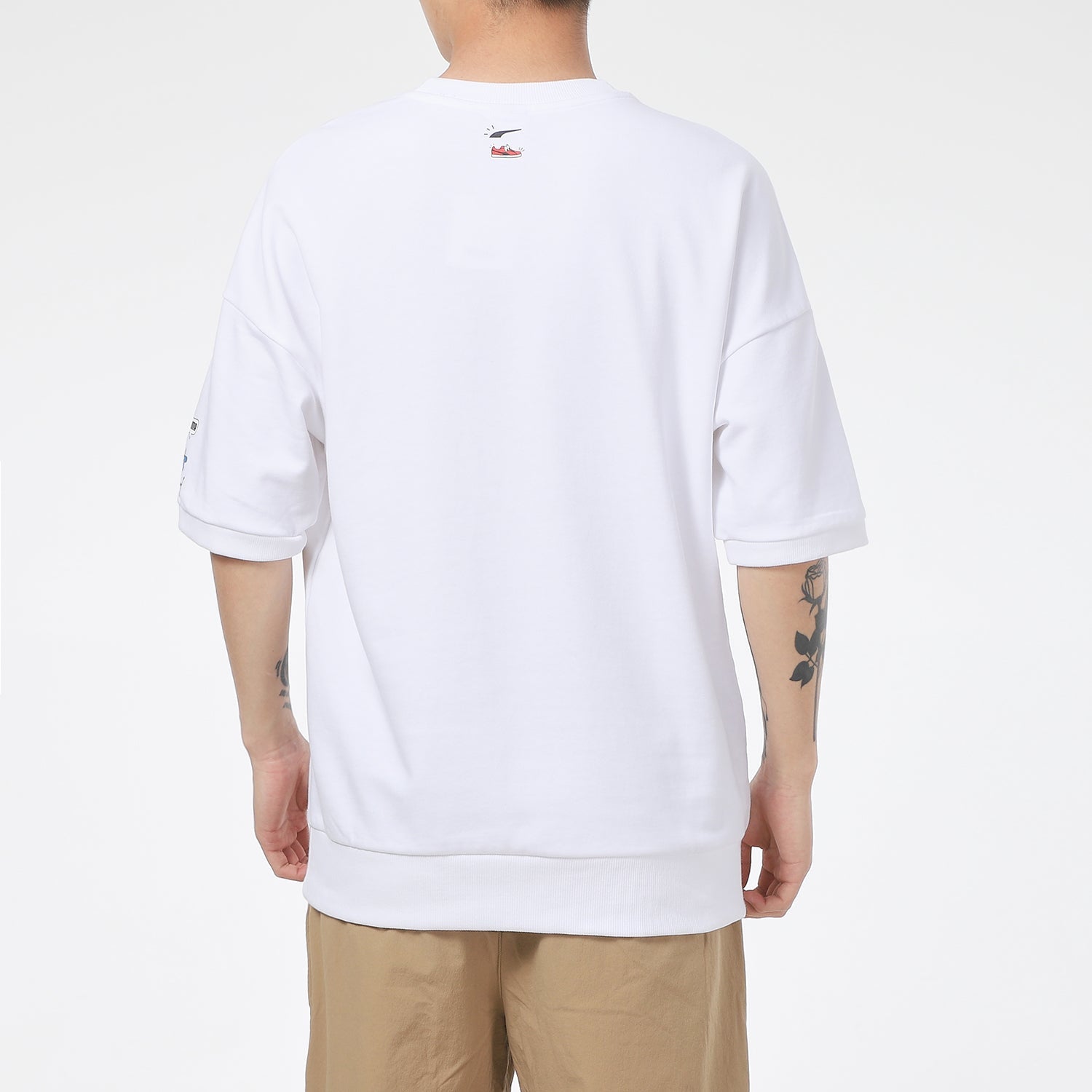 PUMA Unisex Printing Logo Round-neck Tee White 532041-02