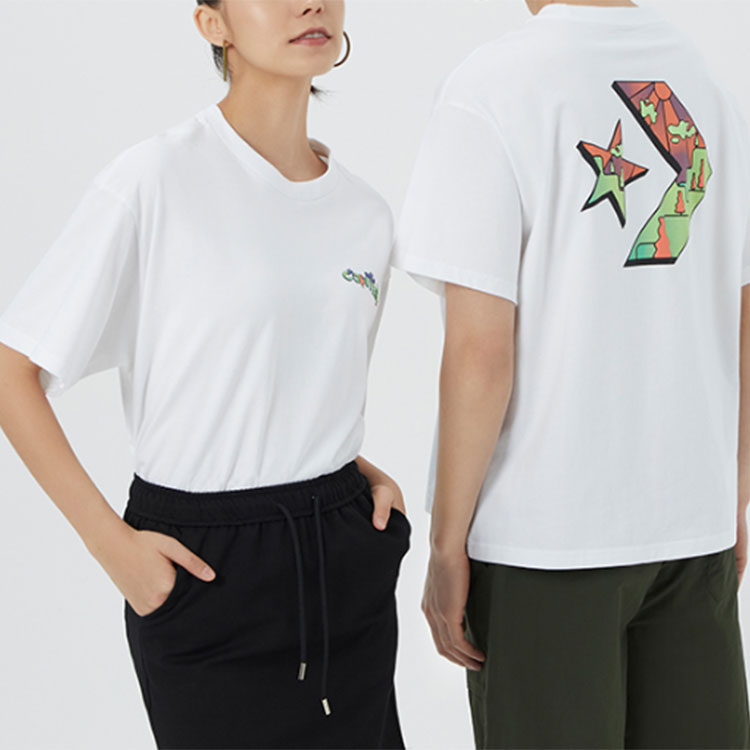 Converse Star Chevron T-Shirt Asia Sizing 'White' 10023940-A02