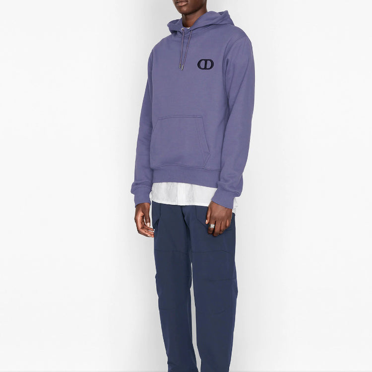 DIOR Cd Icon Embroidered Logo Round Neck Pullover For Men Purple 113J698A0531-C485