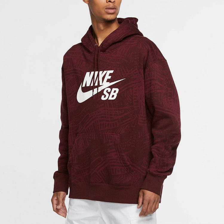 Men's Nike SB Skateboard Casual Fleece Wine Red CK5125-638