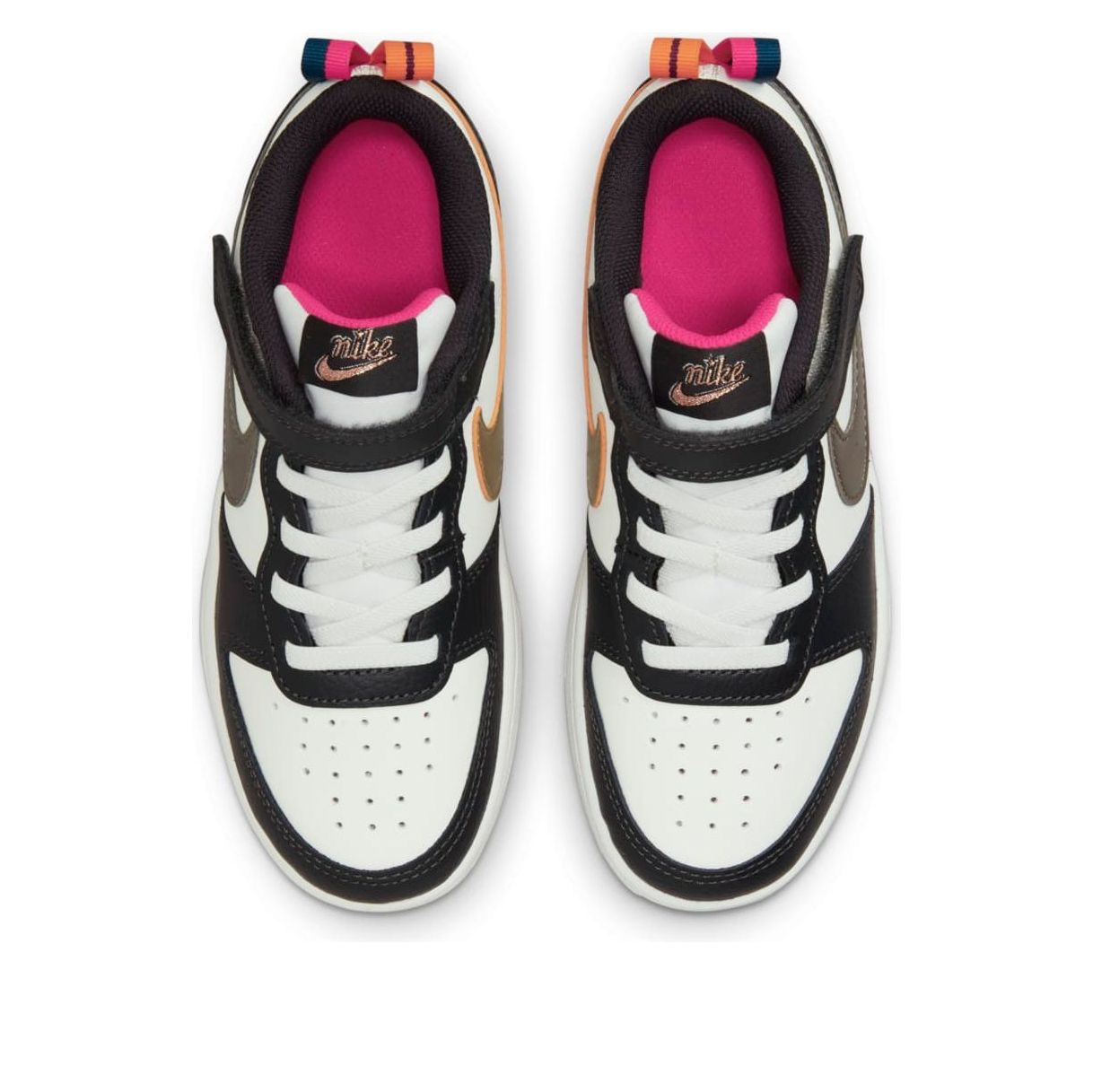 (PS) Nike Court Borough Low 2 SE 'White Pink Prime Metallic Pewter' DJ0041-100