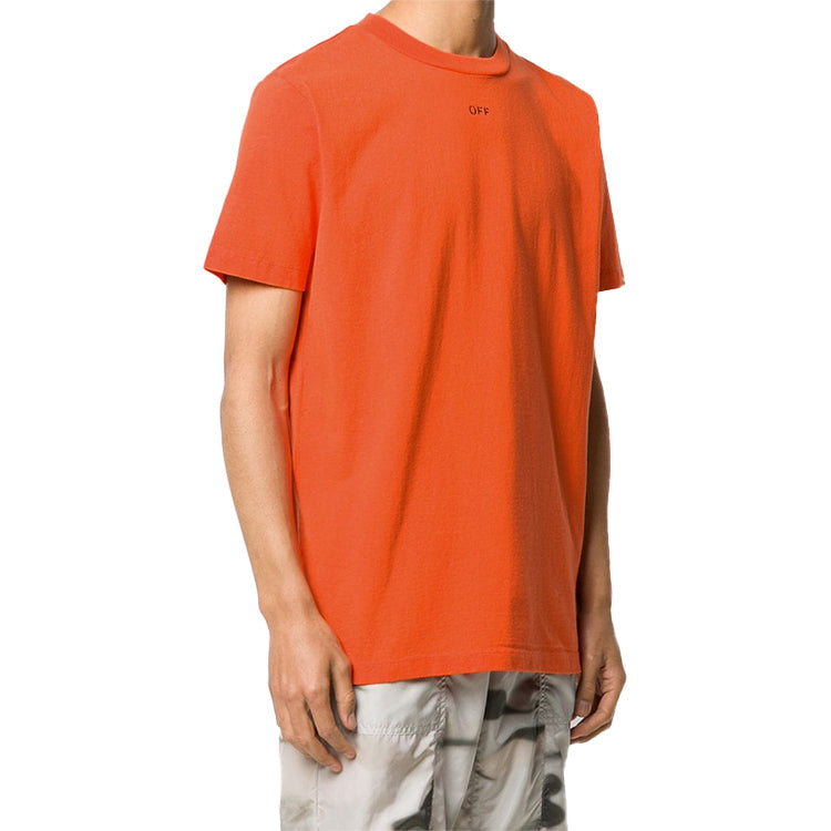 Men's Off-White Printing Short Sleeve T-Shirt OMAA027E20JER0062010