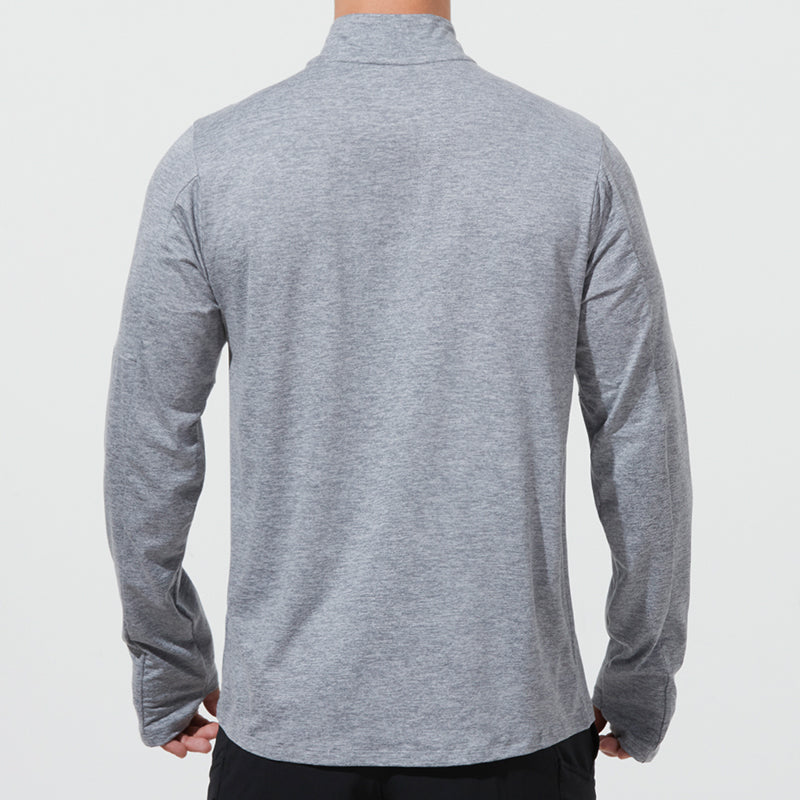 Nike Nk Df Elmnt Top Hz Casual Breathable Half Zipper Sports Long Sleeves light grey DD4757-084