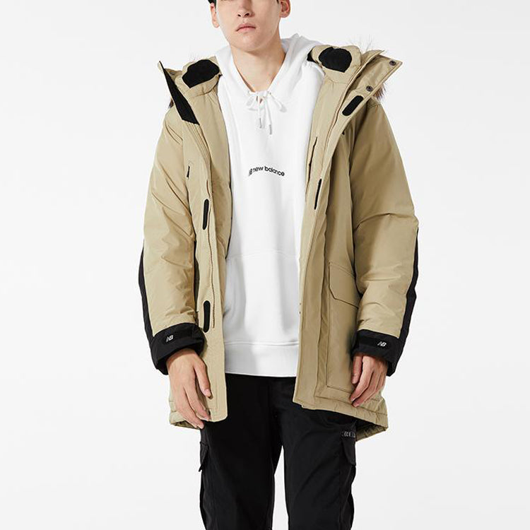 New Balance Lifestyle Down Puffer Jacket Asia Sizing 'Beige Black' NP943021-BEI