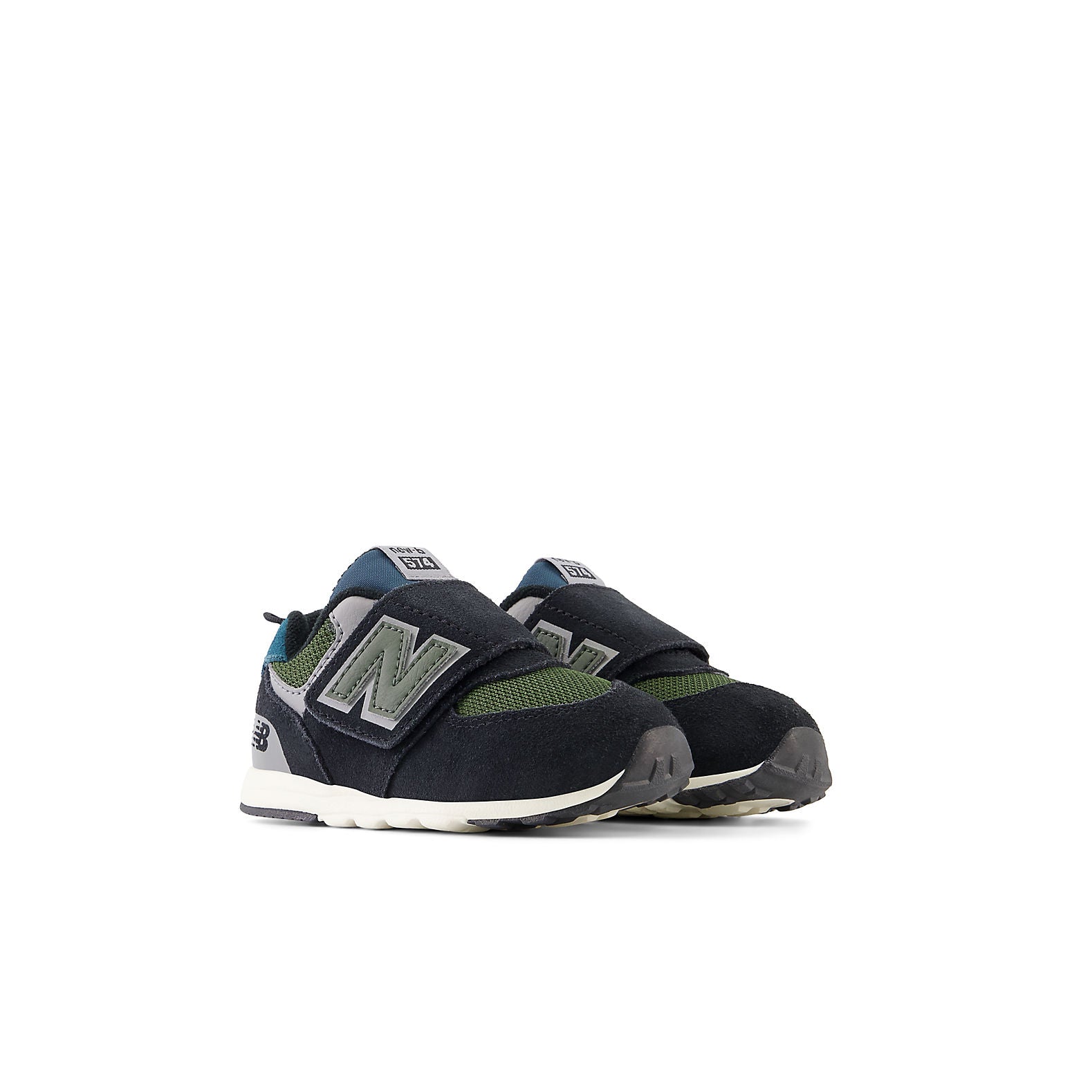 (TD) New Balance 574 Hook & Loop 'Black Kombu Green' NW574KBG