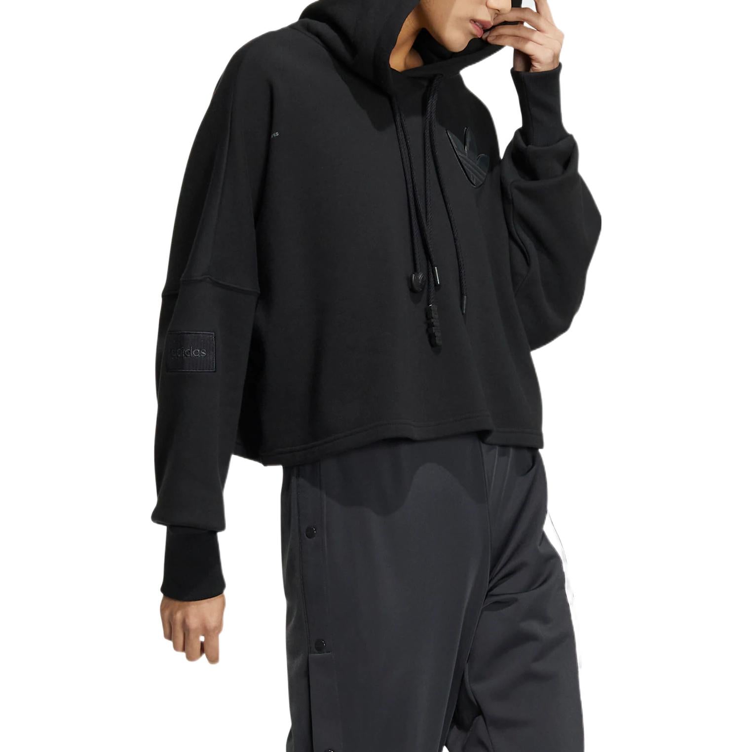 (WMNS) adidas Originals Adicolor Hoodies 'Black' HS1923