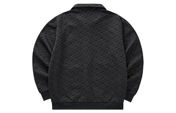 Skechers Full Print Embossed Zip-up Collar Jacket 'Black White' L422M081