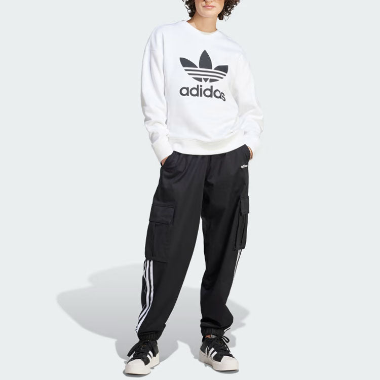 (WMNS) adidas Trefoil Crew Sweatshirt 'White' IK6476