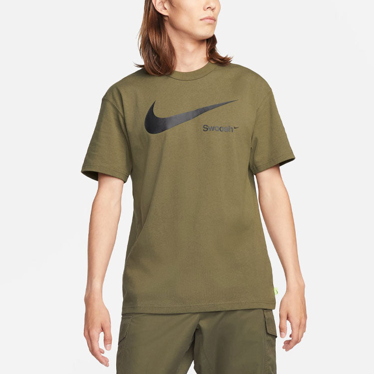 Nike Logo Printing Athleisure Casual Sports Breathable Short Sleeve Olive Green DX6309-222