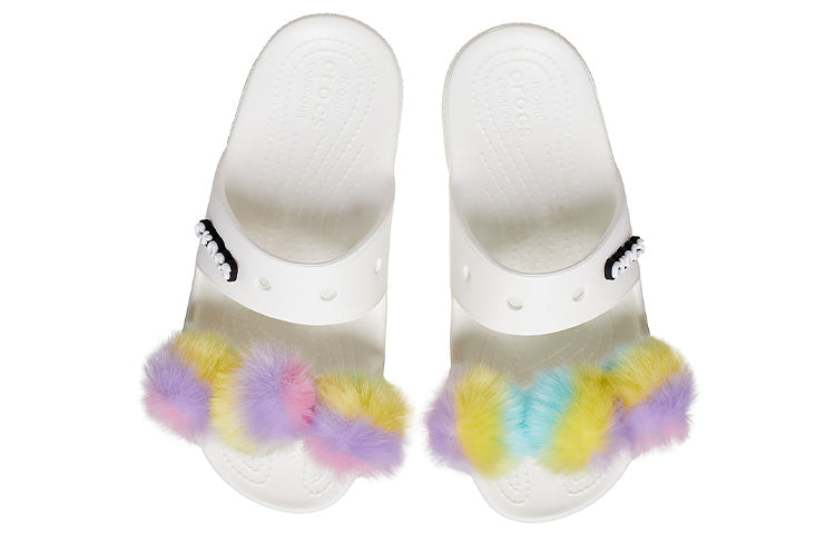 Crocs Classic Fur Sure 2 straps sandals 'White' 207405-100