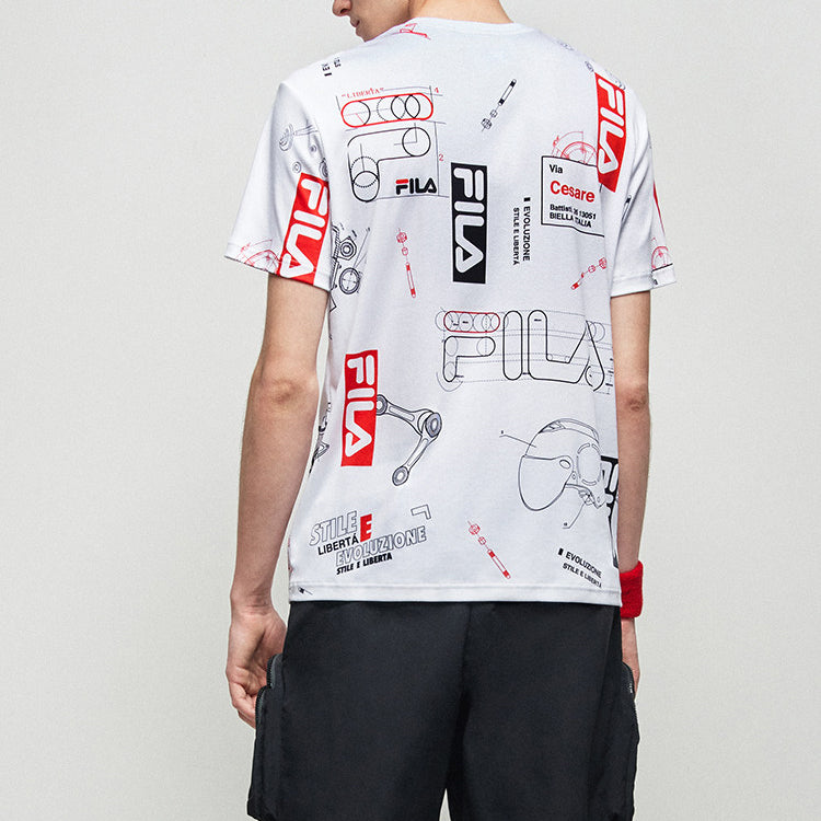 Men's FILA Short Sleeve White T-Shirt F11M038114F-PU