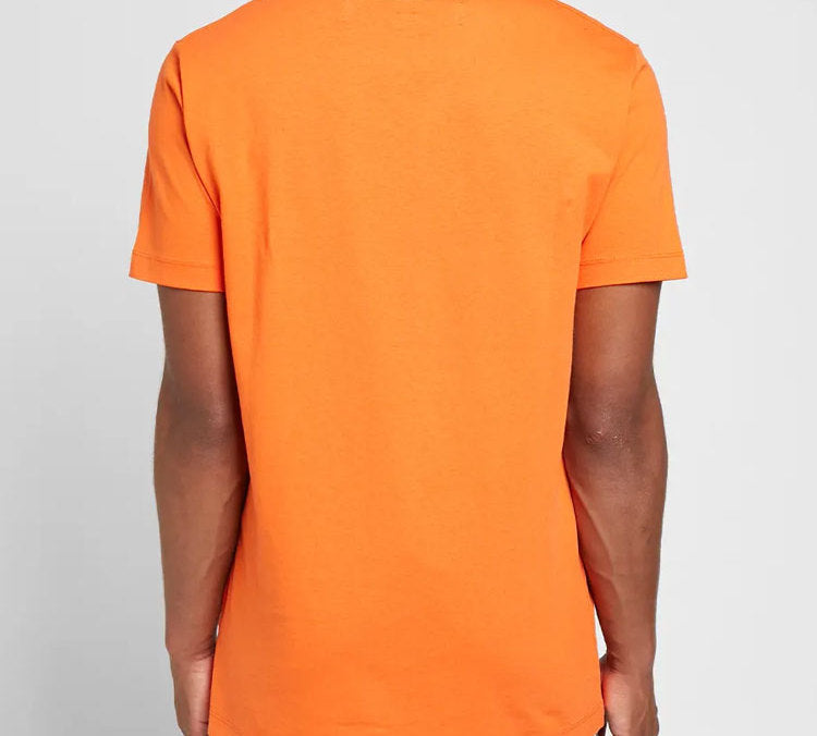 Off-White Logo Printed Crewneck Tops Logo Men Orange OMAA027F191850081910