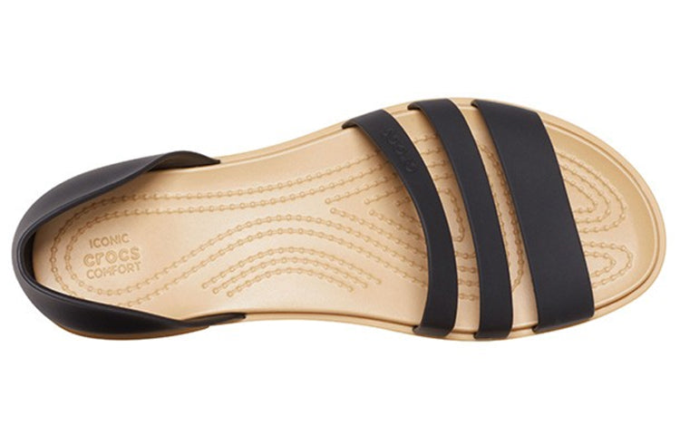 (WMNS) Crocs Tulum Flat Sandals 'Black' 206109-00W