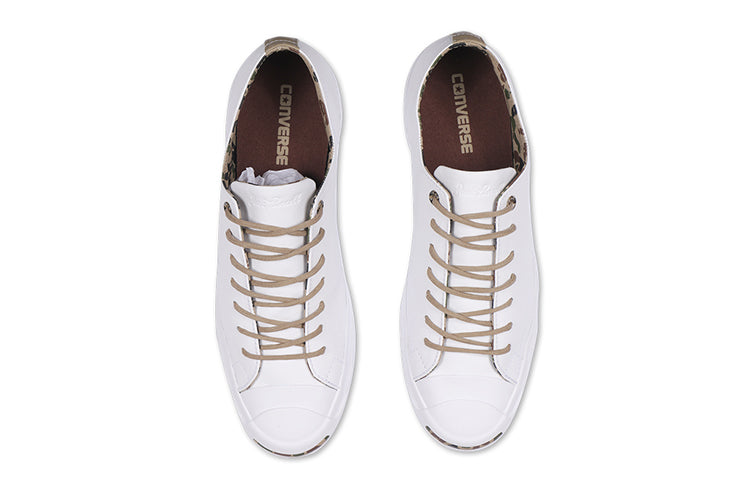Converse Jack Purcell Wear-resistant Non-Slip Low Tops Casual Skateboarding Shoes Unisex White 160214C