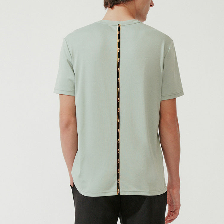 Men's FILA Subject Printing Short Sleeve Green T-Shirt F11M018109F-GN